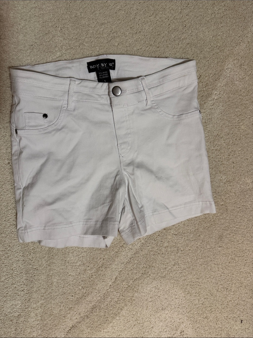 Body By Us  White Women's Denim-Style Shorts